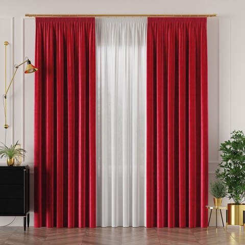 VELVET Tkanina na zasłony, wys. 300cm, kolor 043 czerwony VELVET/TZP/043/000300/1 VELVET Tkanina na zasłony, wys. 300cm, kolor 043 czerwony VELVET/TZP/043/000300/1