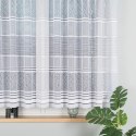 Firanka żakardowa ze wzorem pasowym, wys. 150cm, kolor szary 017834/000/049/000150/1