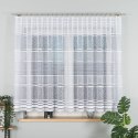 Firanka żakardowa ze wzorem pasowym, wys. 150cm, kolor szary 017834/000/049/000150/1