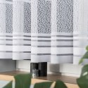Firanka żakardowa ze wzorem pasowym, wys. 150cm, kolor szary 017834/000/049/000150/1