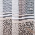 Firanka żakardowa ze wzorem pasowym, wys. 250cm, kolor stare złoto 017834/000/027/000250/1