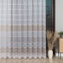 Firanka żakardowa ze wzorem pasowym, wys. 250cm, kolor stare złoto 017834/000/027/000250/1