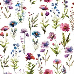 KWIATY POLNE Tkanina na zasłony MILAS, szer. 150cm, wielokolorowe D00129/MIL/001/150000/1