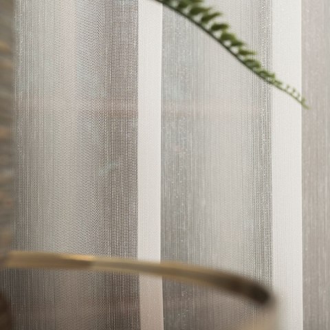 Firanka fantazyjna z ołowianką, wys. 300cm, kolor kremowy z błyskiem 318578/OLO/004/000300/1