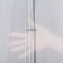 Firanka fantazyjna ze wzorem pasowym z ołowianką, wys. 320cm, kolor biały z szarym ze srebrną nitką 019879/OLO/020/00032