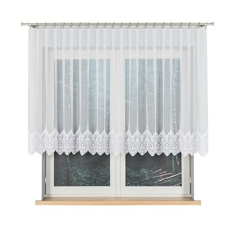 Firanka haftowana ze wzorem na samym dole, wys. 120cm, kolor biały 241736/885/001/000120/1 Firanka haftowana ze wzorem na samym dole, wys. 120cm, kolor biały 241736/885/001/000120/1