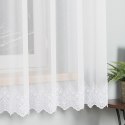 Firanka haftowana ze wzorem na samym dole, wys. 180cm, kolor biały 123397/768/001/000180/1