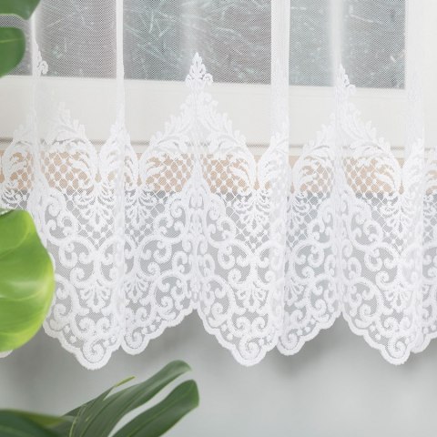 Firanka haftowana ze wzorem na samym dole, wys. 180cm, kolor biały 241736/885/001/000180/1 Firanka haftowana ze wzorem na samym dole, wys. 180cm, kolor biały 241736/885/001/000180/1