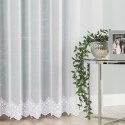 Firanka haftowana ze wzorem na samym dole, wys. 280cm, kolor biały 123397/768/001/000280/1