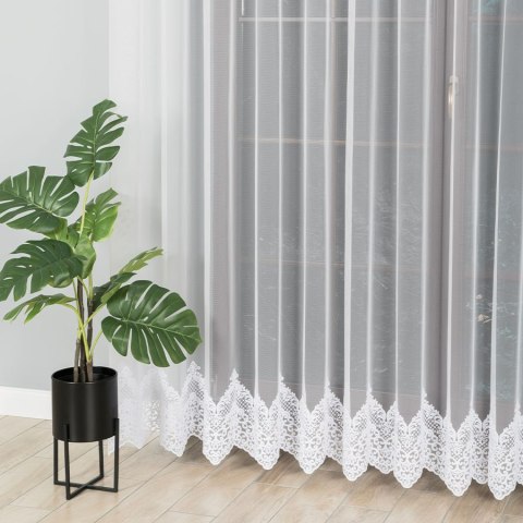 Firanka haftowana ze wzorem na samym dole, wys. 280cm, kolor biały 241736/885/001/000280/1 Firanka haftowana ze wzorem na samym dole, wys. 280cm, kolor biały 241736/885/001/000280/1