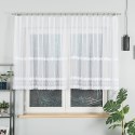 Firanka haftowana ze wzorem pasowym, wys. 120cm, kolor biały z błyskiem 082936/768/001/000120/1