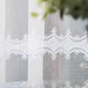 Firanka haftowana ze wzorem pasowym, wys. 280cm, kolor biały z błyskiem 082936/768/001/000280/1