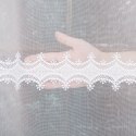 Firanka haftowana ze wzorem pasowym, wys. 280cm, kolor biały z błyskiem 082936/768/001/000280/1