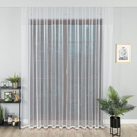 Firanka haftowana ze wzorem po całości, wys. 250cm, kolor biały 008283/020/001/000250/1 Firanka haftowana ze wzorem po całości, wys. 250cm, kolor biały 008283/020/001/000250/1