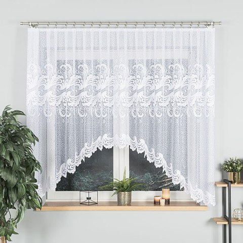 IWONA Firanka żakardowa gotowa, 160x300cm, kolor biały 049312/FBL/001/300160/1 IWONA Firanka żakardowa gotowa, 160x300cm, kolor biały 049312/FBL/001/300160/1