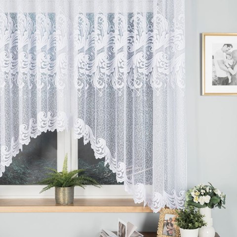 IWONA Firanka żakardowa gotowa, 160x400cm, kolor biały 049312/FBL/001/400160/1 IWONA Firanka żakardowa gotowa, 160x400cm, kolor biały 049312/FBL/001/400160/1