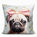 PUG Poduszka z wypełnieniem silikonowym dwustronna MICROFIBRA, 40x40cm T00013/SIL/001/040040/1