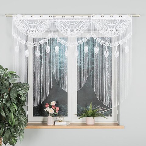 RANI Makrama żakardowa gotowa, 60x120cm, kolor biały 001474/PBL/001/060120/1 RANI Makrama żakardowa gotowa, 60x120cm, kolor biały 001474/PBL/001/060120/1