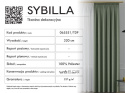 SYBILLA Tkanina na zasłony, wys. 320cm, kolor 110 rdzawy pomarańczowy 065551/TDP/110/000320/1