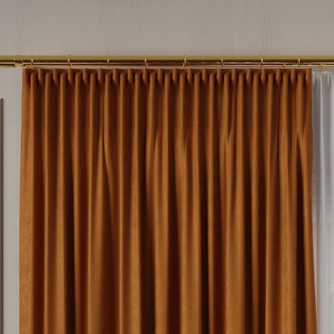 SYBILLA Tkanina na zasłony, wys. 320cm, kolor 137 pomarańczowy 065551/TDP/137/000320/1