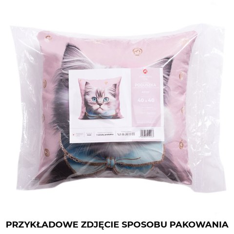 ZWIERZACZKI Poduszka z wypełnieniem silikonowym, MICROFIBRA, 40x40cm, kolor biały T00005/SIL/001/040040/1 ZWIERZACZKI Poduszka z wypełnieniem silikonowym, MICROFIBRA, 40x40cm, kolor biały T00005/SIL/001/040040/1