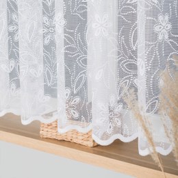 Firanka żakardowa ze wzorem po całości, wys. 150cm, kolor biały 107099/000/001/000150/1