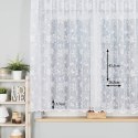Firanka żakardowa ze wzorem po całości, wys. 150cm, kolor biały 107099/000/001/000150/1