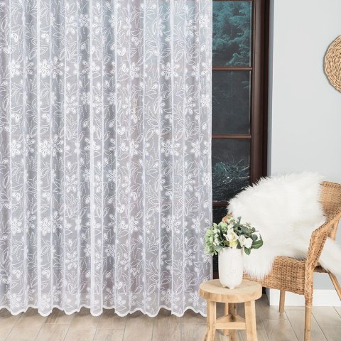 Firanka żakardowa ze wzorem po całości, wys. 250cm, kolor biały 107099/000/001/000250/1 Firanka żakardowa ze wzorem po całości, wys. 250cm, kolor biały 107099/000/001/000250/1