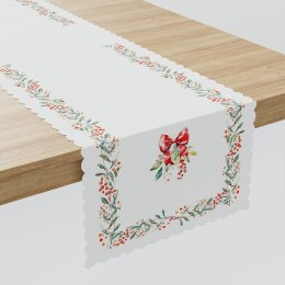 JARZĘBINA Bieżnik NINA WODOODPORNA, 38x160cm, kolor 002 biały P00164/KSP/C01/038160/1