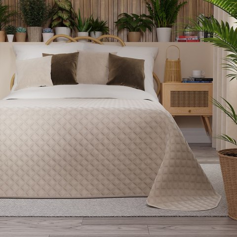 VELVI Narzuta dekoracyjna, 170x210cm, kolor 016 kremowy VELVI0/NAP/016/170210/1 VELVI Narzuta dekoracyjna, 170x210cm, kolor 016 kremowy VELVI0/NAP/016/170210/1