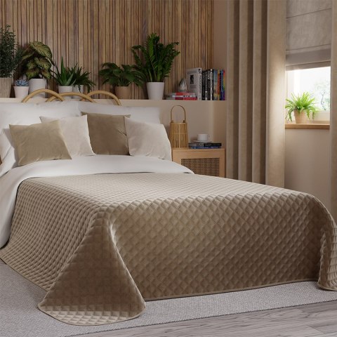 VELVI Narzuta dekoracyjna, 220x240cm, kolor 001 ciemny beżowy VELVI0/NAP/001/220240/1