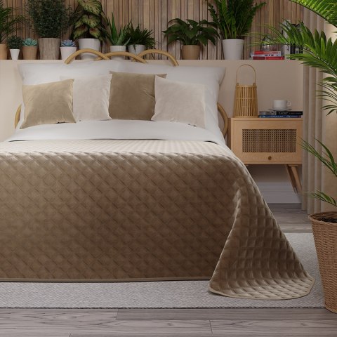 VELVI Narzuta dekoracyjna, 220x240cm, kolor 001 ciemny beżowy VELVI0/NAP/001/220240/1