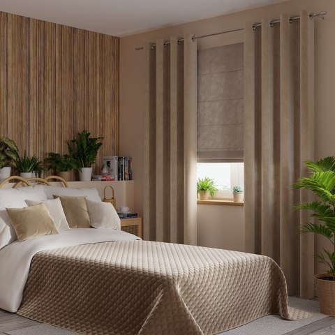 VELVI Narzuta dekoracyjna, 220x240cm, kolor 001 ciemny beżowy VELVI0/NAP/001/220240/1