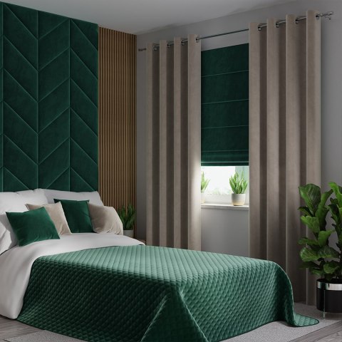 VELVI Narzuta dekoracyjna, 220x240cm, kolor 012 szmaragdowy zielony VELVI0/NAP/012/220240/1 VELVI Narzuta dekoracyjna, 220x240cm, kolor 012 szmaragdowy zielony VELVI0/NAP/012/220240/1