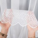Firanka haftowana ze wzorem pasowym, wys. 280cm, kolor biały 112853/000/001/000280/1