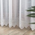 Firanka haftowana ze wzorem pasowym, wys. 280cm, kolor 020 biały ze srebrnym 112853/000/020/000280/1