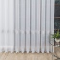 Firanka haftowana ze wzorem pasowym, wys. 280cm, kolor 020 biały ze srebrnym 112853/000/020/000280/1