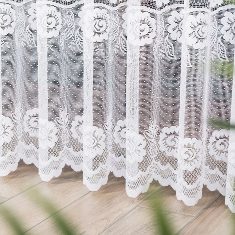 Firanka żakardowa ze wzorem pasowym, wys. 250cm, kolor biały 044136/000/001/000250/1 Firanka żakardowa ze wzorem pasowym, wys. 250cm, kolor biały 044136/000/001/000250/1