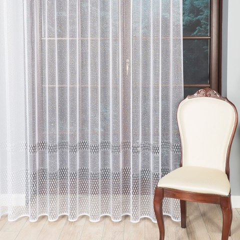 Firanka żakardowa, pasowa, wys. 250cm, kolor biały 044165/000/001/000250/1 Firanka żakardowa, pasowa, wys. 250cm, kolor biały 044165/000/001/000250/1