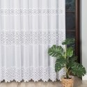 Firanka żakardowa ze wzorem pasowym, wys. 250cm, kolor biały 107835/000/001/000250/1
