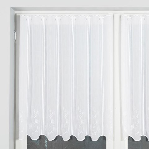 Zazdrostka haftowana panelowa na batyście, wys. 90cm, kolor biały 044224/420/001/000090/1 Zazdrostka haftowana panelowa na batyście, wys. 90cm, kolor biały 044224/420/001/000090/1