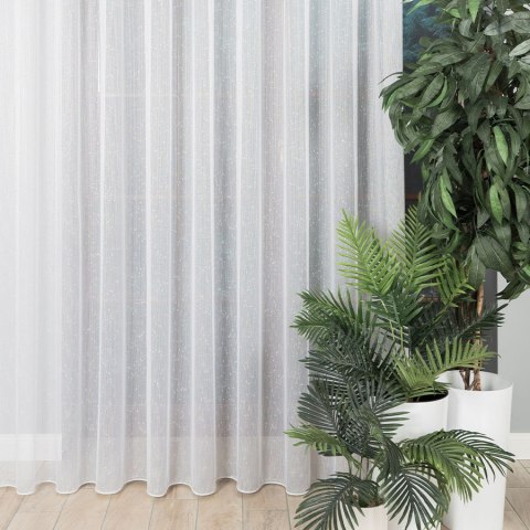 Firanka fantazyjna ze wzorem po całości z ołowianką, wys. 300cm, kolor 004 biały ze srebrnym 001684/OLO/004/000300/1 Firanka fantazyjna ze wzorem po całości z ołowianką, wys. 300cm, kolor 004 biały ze srebrnym 001684/OLO/004/000300/1