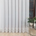 Firanka haftowana ze wzorem na samym dole, wys. 280cm, kolor 002 biały z szarym 123946/768/002/000280/1