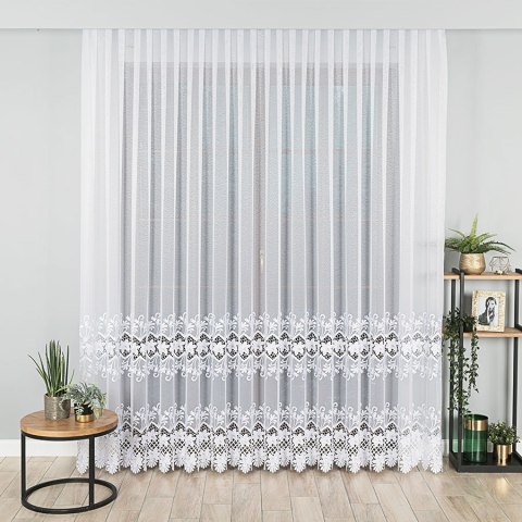Firanka na markizecie, wys. 250cm, kolor biały 122469/433/001/000250/1 Firanka na markizecie, wys. 250cm, kolor biały 122469/433/001/000250/1