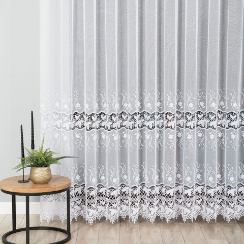 Firanka na markizecie, wys. 250cm, kolor biały 122795/433/001/000250/1 Firanka na markizecie, wys. 250cm, kolor biały 122795/433/001/000250/1