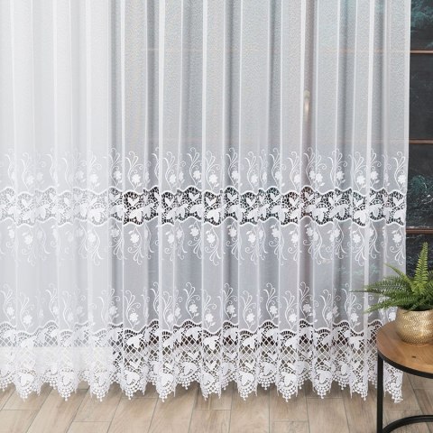 Firanka na markizecie, wys. 250cm, kolor biały 122795/433/001/000250/1 Firanka na markizecie, wys. 250cm, kolor biały 122795/433/001/000250/1