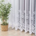 Firanka żakardowa ze wzorem pasowym, wys. 250cm, kolor biały 638085/000/001/000250/1