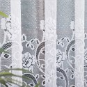 Firanka żakardowa ze wzorem pasowym, wys. 250cm, kolor biały 638085/000/001/000250/1