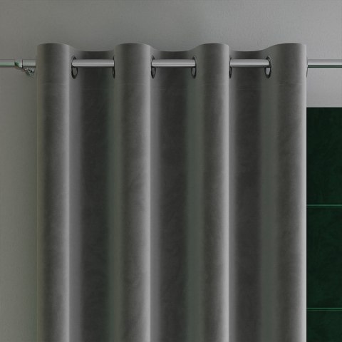 VELVI Zasłona gotowa na przelotkach, 240x140cm, kolor 006 ciemny szary; antracytowy VELVI0/ZGP/006/140240/1 VELVI Zasłona gotowa na przelotkach, 240x140cm, kolor 006 ciemny szary; antracytowy VELVI0/ZGP/006/140240/1