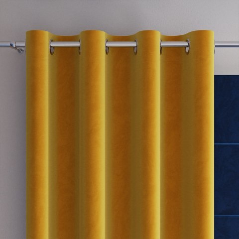 VELVI Zasłona gotowa na przelotkach, 240x140cm, kolor 019 szafranowy VELVI0/ZGP/019/140240/1 VELVI Zasłona gotowa na przelotkach, 240x140cm, kolor 019 szafranowy VELVI0/ZGP/019/140240/1